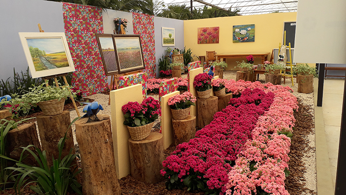 Exposição de arranjos florais da Expoflora resgata cultura e tradições holandesas