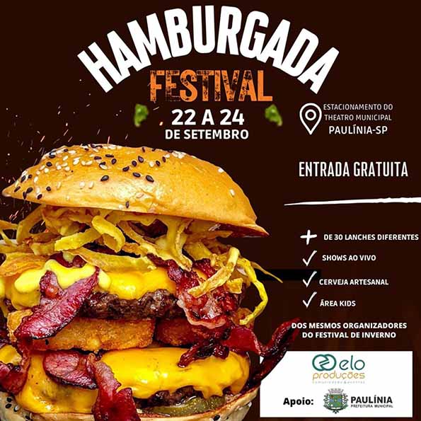 Isso é Hamburgada Festival chega ao Theatro Municipal de Paulínia neste final de semana, de 22 a 24 de setembro