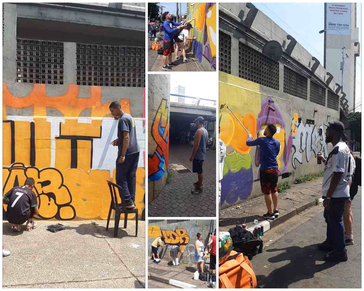 Grafiteiros mudam a paisagem do Terminal Central de Campinas