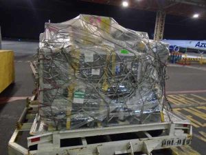 Viracopos recebe equipamentos para apresentação da cantora Kylie Minogue em SP 1 Equipamentos da artista Kylie Minogue Divulgacao