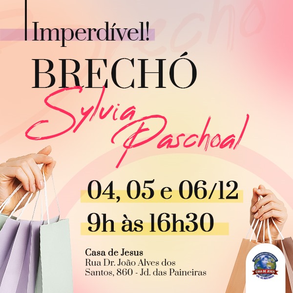 Brechó Sylvia Paschoal será entre os dias 4 e 6 de dezembro